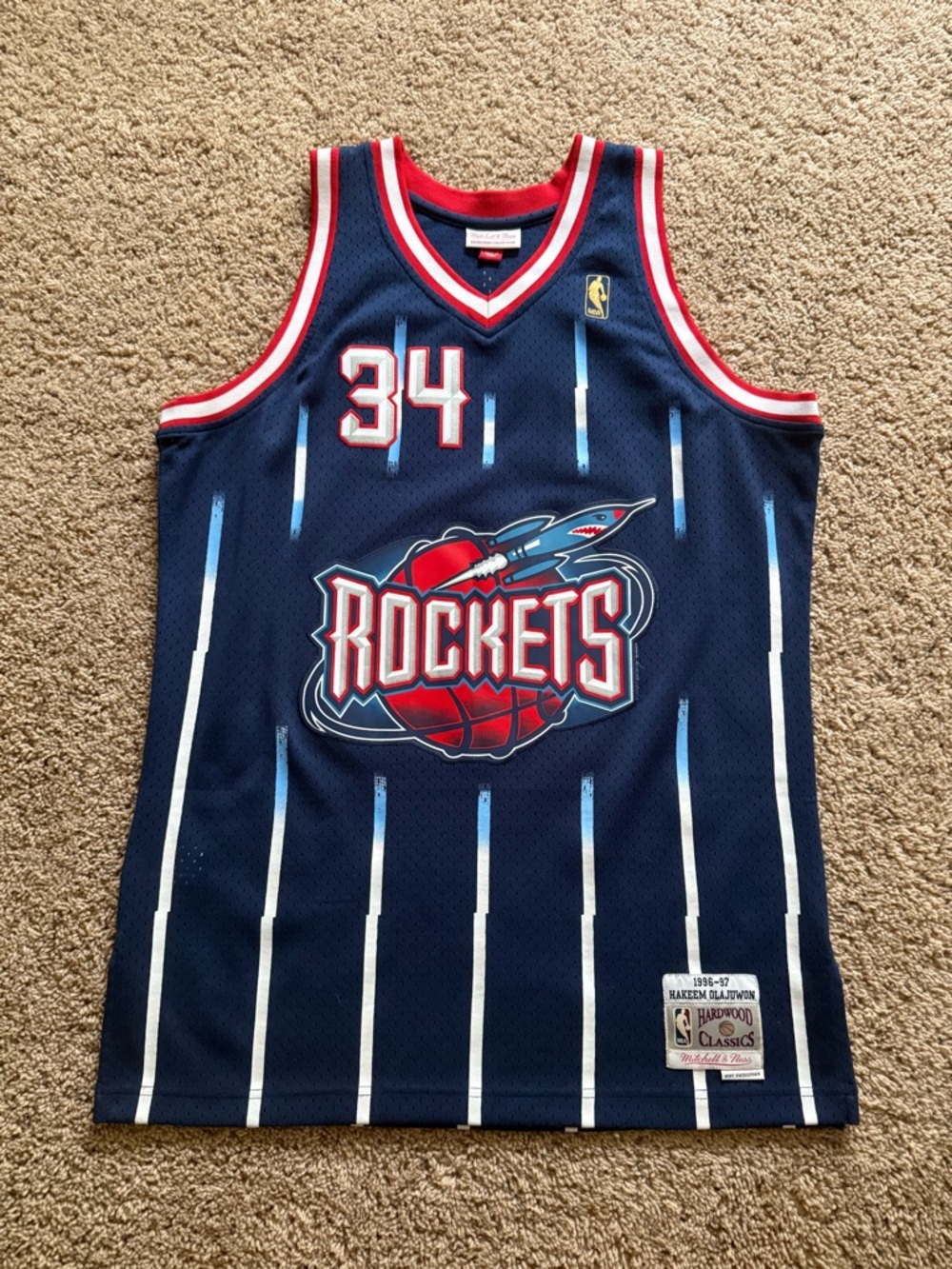 Houston Rockets Hakeem Olajuwon Mitchell & Ness Swingman Jersey